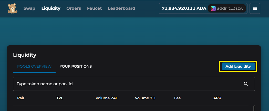 Add Liquidity